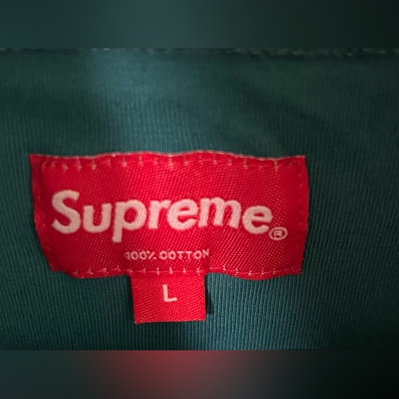 SUPREME SOLID GREEN LONG SLEEVE TURTLENECK BLACK BOX LOGO MEN’s L - Picture 3 of 5